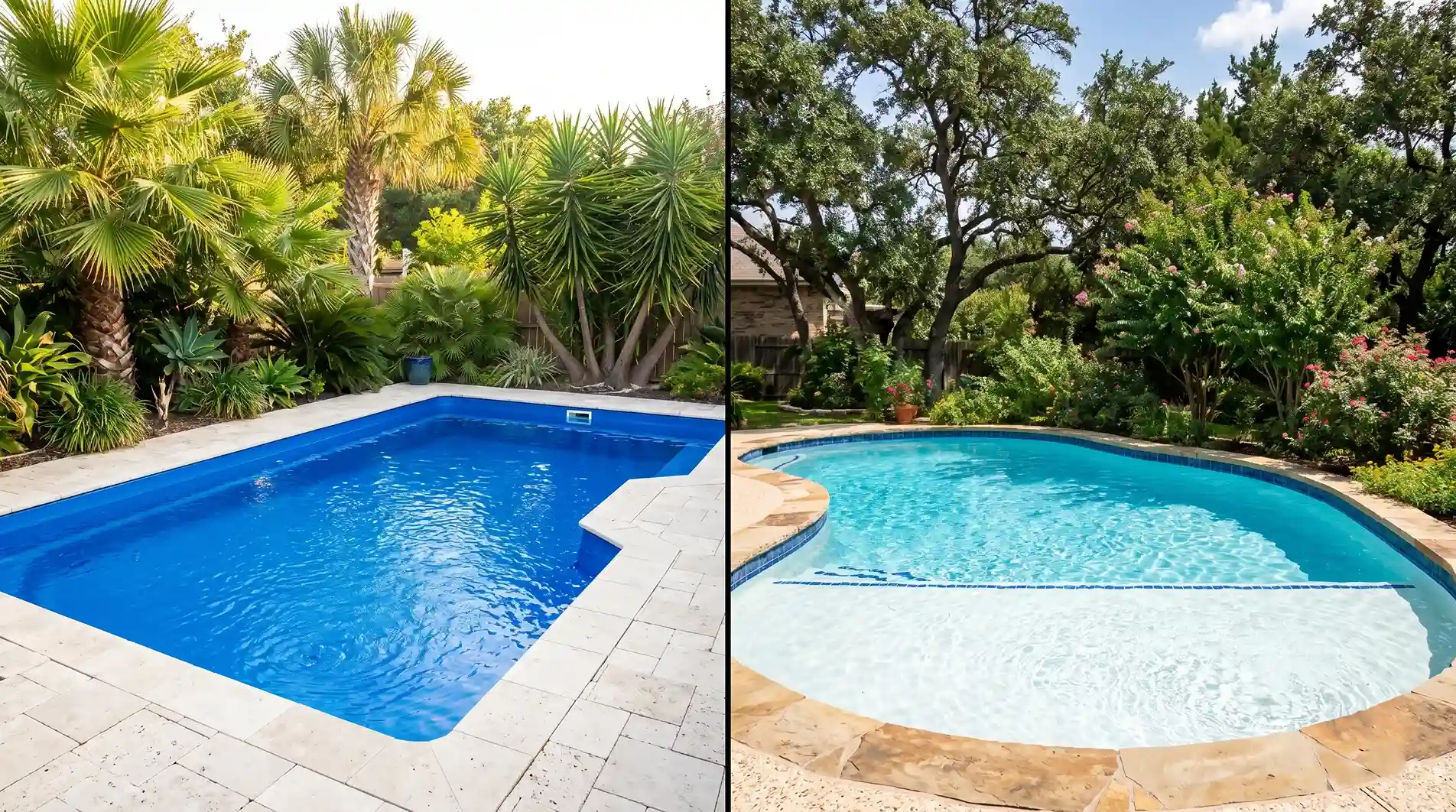 fiberglass vs concrete pool San Antonio TX