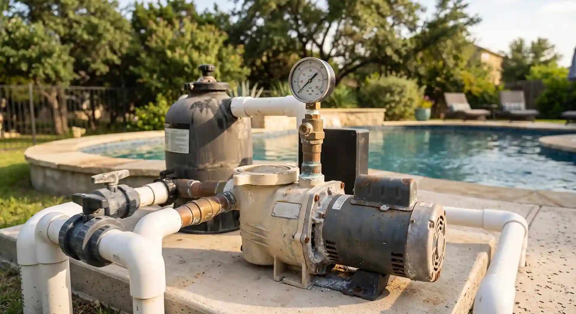 Pool equipment repair San Antonio TX: Costs & signs